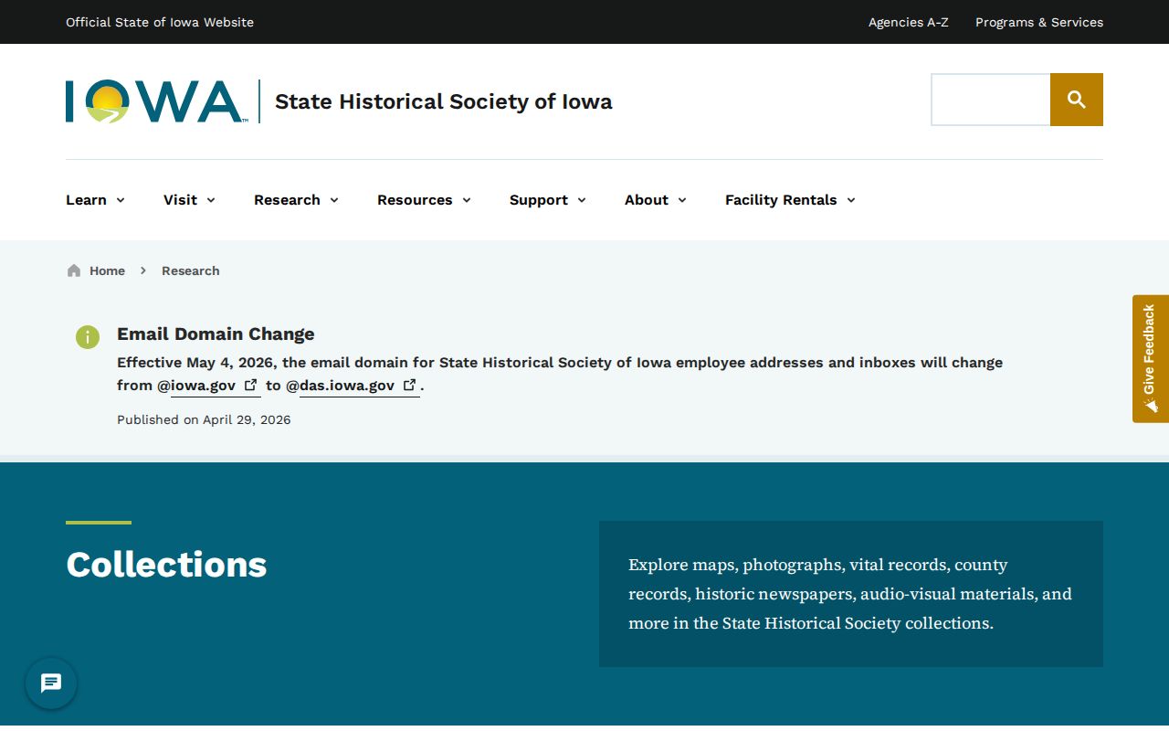 State Historical Society research collections for older Mitchell County records